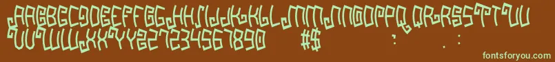 Шрифт Mayapan – зелёные шрифты на коричневом фоне
