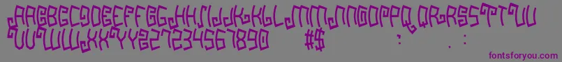 Mayapan-fontti – violetit fontit harmaalla taustalla
