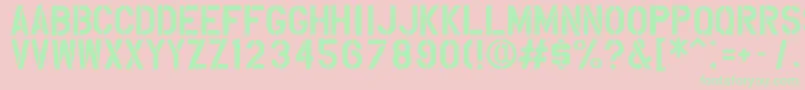 Overspray Font – Green Fonts on Pink Background