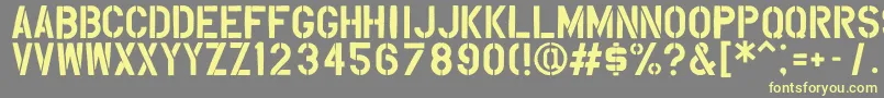 Overspray Font – Yellow Fonts on Gray Background