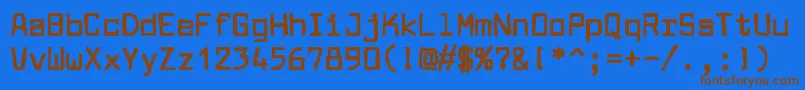 Larabiefontink Font – Brown Fonts on Blue Background