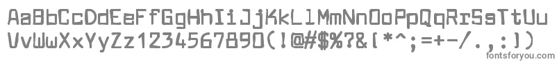 フォントLarabiefontink – 白い背景に灰色の文字