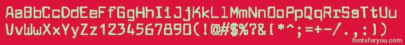 Larabiefontink Font – Green Fonts on Red Background
