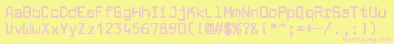 Larabiefontink Font – Pink Fonts on Yellow Background