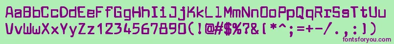 Larabiefontink Font – Purple Fonts on Green Background