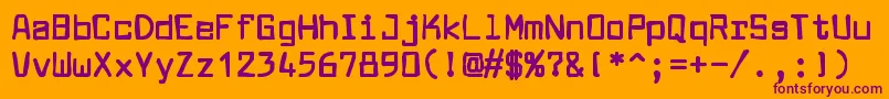 Larabiefontink Font – Purple Fonts on Orange Background