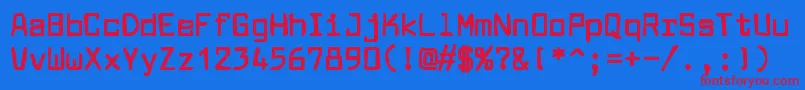 Larabiefontink Font – Red Fonts on Blue Background