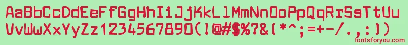 Larabiefontink Font – Red Fonts on Green Background