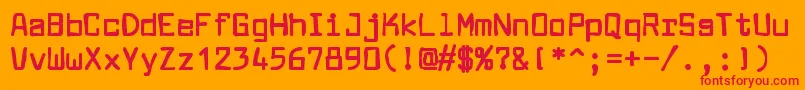 Larabiefontink Font – Red Fonts on Orange Background