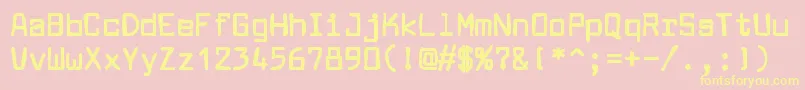 Larabiefontink Font – Yellow Fonts on Pink Background