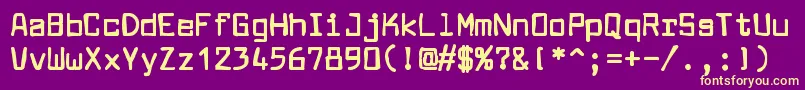Larabiefontink Font – Yellow Fonts on Purple Background
