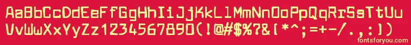 Larabiefontink Font – Yellow Fonts on Red Background