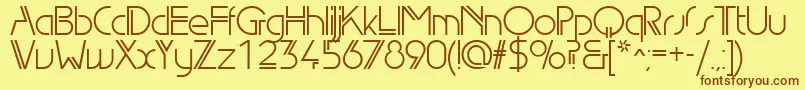 Edl Font – Brown Fonts on Yellow Background