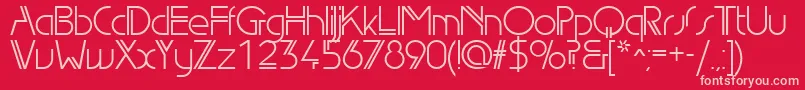 Edl Font – Pink Fonts on Red Background