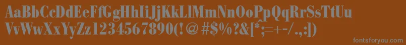 ModernbodonicondheavyRegular Font – Gray Fonts on Brown Background