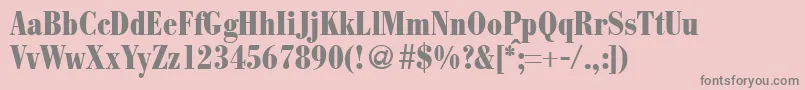 ModernbodonicondheavyRegular Font – Gray Fonts on Pink Background