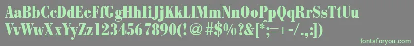 ModernbodonicondheavyRegular Font – Green Fonts on Gray Background