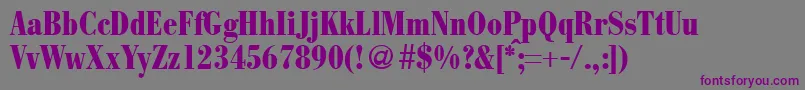 ModernbodonicondheavyRegular Font – Purple Fonts on Gray Background
