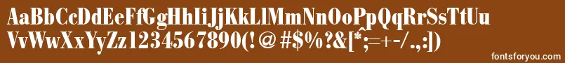 ModernbodonicondheavyRegular Font – White Fonts on Brown Background