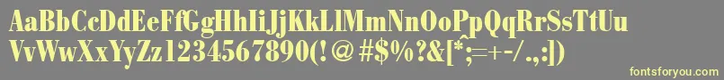 ModernbodonicondheavyRegular Font – Yellow Fonts on Gray Background