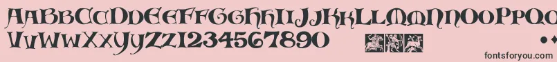 Scribish Font – Black Fonts on Pink Background