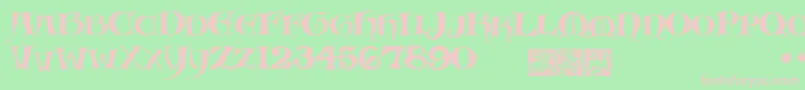 Шрифт Scribish – розовые шрифты на зелёном фоне