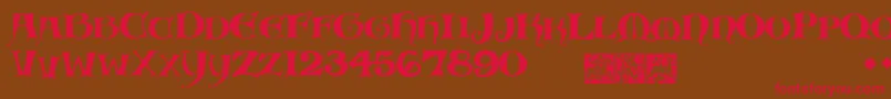 Scribish-Schriftart – Rote Schriften auf braunem Hintergrund