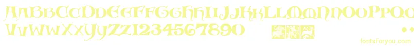 Scribish Font – Yellow Fonts on White Background