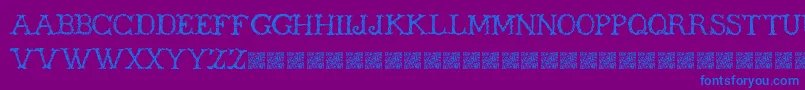 Wickers Font – Blue Fonts on Purple Background