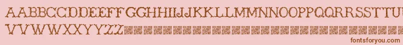 Wickers Font – Brown Fonts on Pink Background