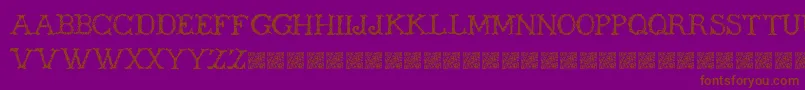 Wickers Font – Brown Fonts on Purple Background