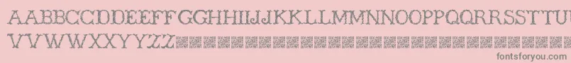 Wickers-fontti – harmaat kirjasimet vaaleanpunaisella taustalla