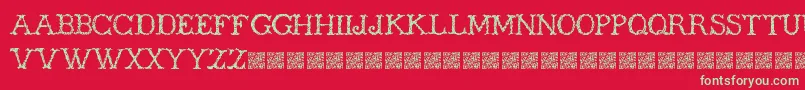 Wickers-fontti – vihreät fontit punaisella taustalla