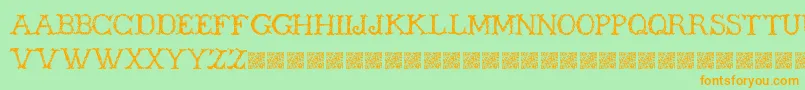 Шрифт Wickers – оранжевые шрифты на зелёном фоне