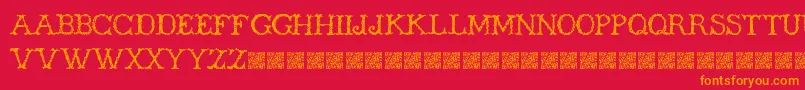Wickers Font – Orange Fonts on Red Background