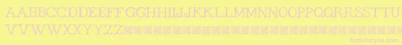 Wickers Font – Pink Fonts on Yellow Background