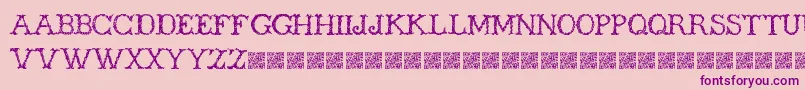Wickers Font – Purple Fonts on Pink Background