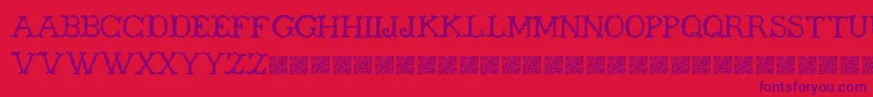 Wickers Font – Purple Fonts on Red Background