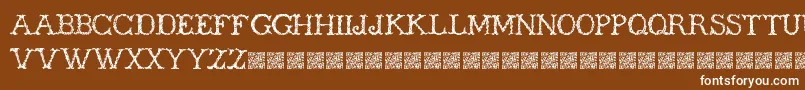 Wickers-fontti – valkoiset fontit ruskealla taustalla