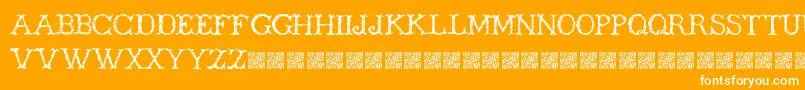 フォントWickers – オレンジの背景に白い文字