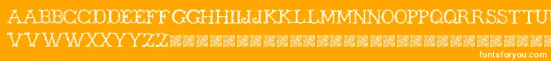 Wickers Font – White Fonts on Orange Background