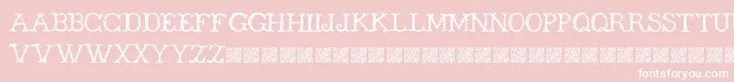 Wickers-fontti – valkoiset fontit vaaleanpunaisella taustalla
