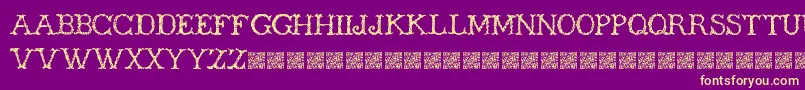 Wickers Font – Yellow Fonts on Purple Background