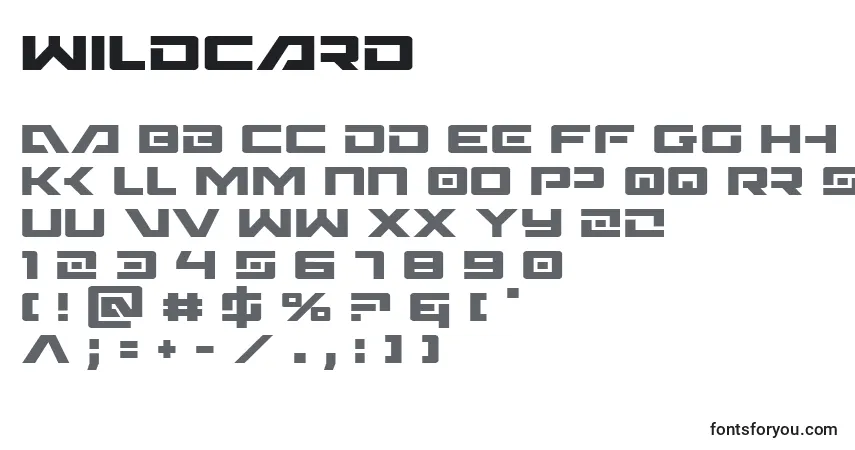 A fonte Wildcard – alfabeto, números, caracteres especiais