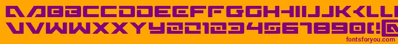 Wildcard Font – Purple Fonts on Orange Background