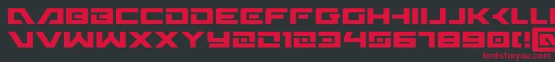 Wildcard Font – Red Fonts on Black Background
