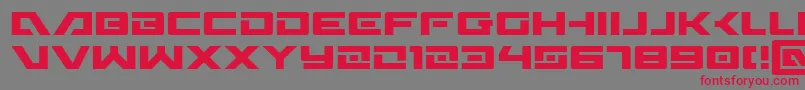 Wildcard Font – Red Fonts on Gray Background