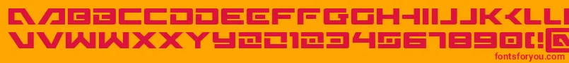 Wildcard Font – Red Fonts on Orange Background