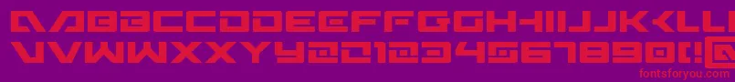 Wildcard Font – Red Fonts on Purple Background