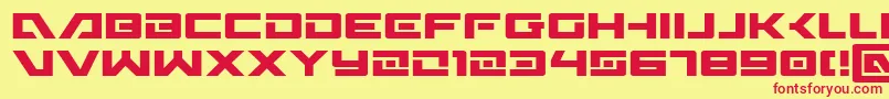 Wildcard Font – Red Fonts on Yellow Background